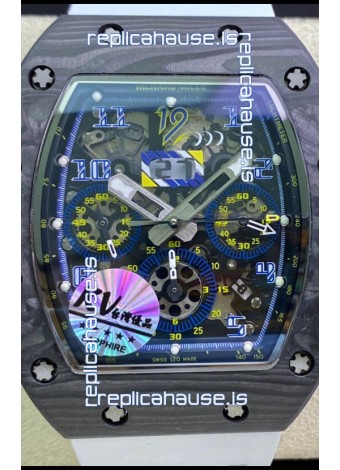 Richard Mille RM011 Felipe Massa 1:1 Mirror Quality One Piece Black Forged Carbon Case Watch