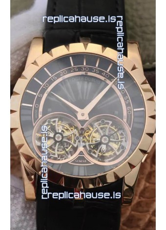 Replica Roger Dubuis Excalibur RDDBEX0280 1:1 Mirror Replica Watch in Rose Gold Casing