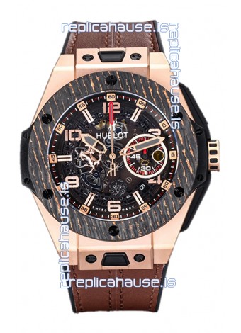 Hublot Big Bang F1 "King Carbon Gold" Edition Chronograph Swiss Replica Watch 