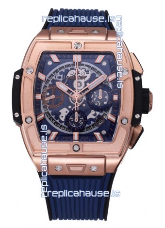 Hublot Spirit of Bang Rose Gold Casing Blue Dial - 42MM Swiss Replica