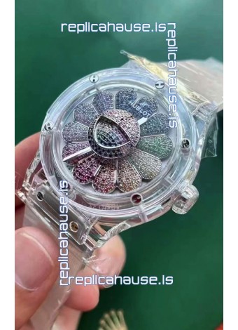 Hublot Classic Fusion Takashi Murakami Sapphire Rainbow Swiss Movement Watch 45MM