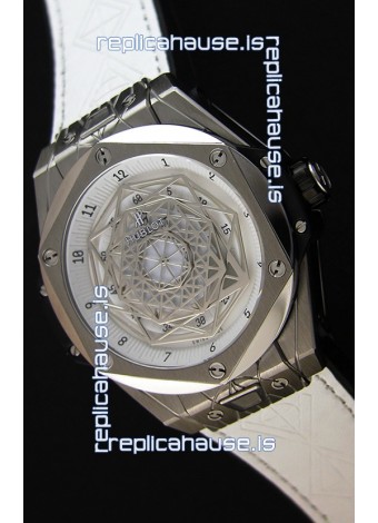 Hublot Big Bang Sang Bleu 45MM Stainless Steel White Dial Swiss Replica Watch 