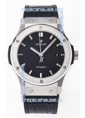 Hublot Super Clone Classic Fusion Titanium 42MM 1:1 Mirror Replica Watch Black Dial
