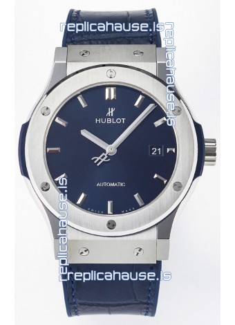 Hublot Super Clone Classic Fusion Titanium 42MM 1:1 Mirror Replica Watch Blue Dial