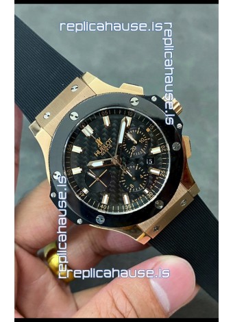 Hublot Big Bang Super Clone Carbon Dial Rose Gold Casing 44MM Watch 