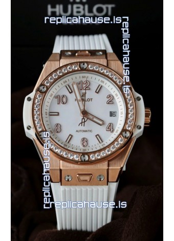 Hublot Big Bang One Click King White Dial Rose Gold Swiss Replica Watch 39MM