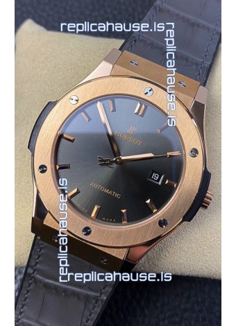 Hublot Classic Fusion 1:1 Mirror Replica Swiss Watch in 904L Steel Casing Grey Dial 42MM