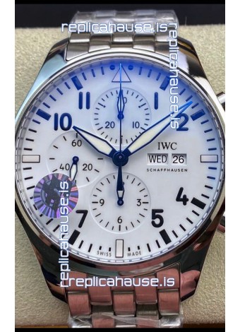 IWC Pilot Chronograph Edition White Dial in 904L Steel Casing 1:1 Mirror Replica Watch