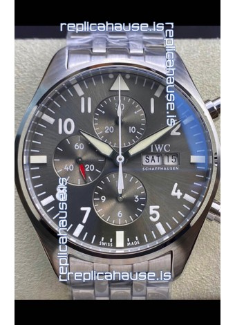 IWC Pilot Chronograph Edition Grey Dial in 904L Steel Casing 1:1 Mirror Replica Watch