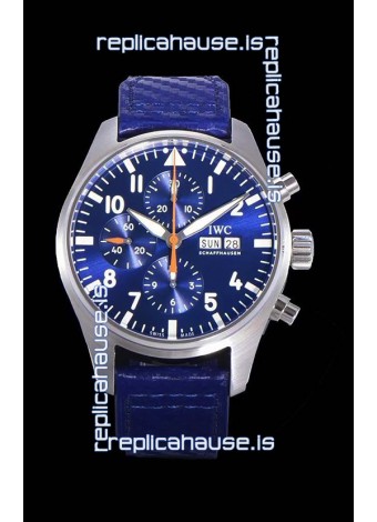 IWC Pilot's Chronograph Steel 1:1 Mirror Replica in Blue Dial Watch 