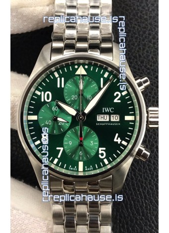 IWC Pilot Chronograph Edition Green Dial in 904L Steel Casing 1:1 Mirror Replica Watch