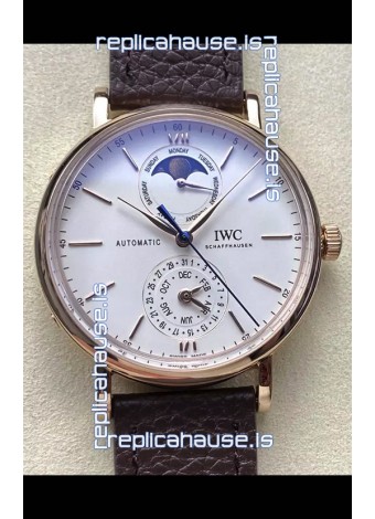 IWC IW359002 Portofino Complete Calendar Rose Gold Swiss Replica Watch 