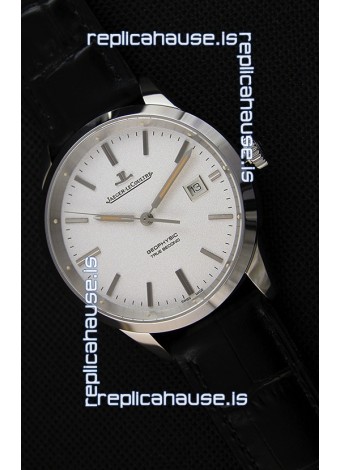 Jaeger LeCoultre Geophysic True Second Steel Case Watch White Dial 