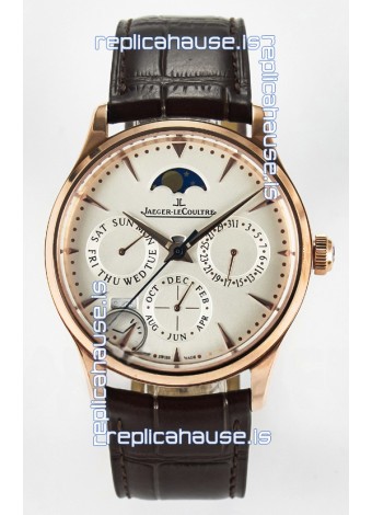 Jaeger LeCoultre Super Clone Master Ultra-Thin Perpetual Calendar White Dial Watch