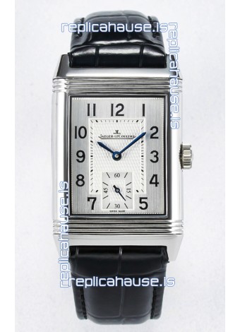 Jaeger-LeCoultre Reverso Super Clone DuoFace Black/White Steel Replica Watch 