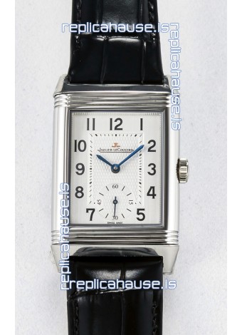 Jaeger-LeCoultre Reverso Super Clone DuoFace Black/White Steel Replica Watch 