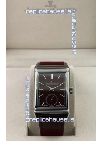 Jaeger-LeCoultre Reverso DuoFace Steel Casing Watch Red Dial in Swiss Automatic Movement