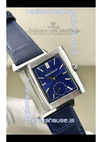 Jaeger-LeCoultre Reverso DuoFace Steel Casing Watch Blue Dial in Swiss Automatic Movement