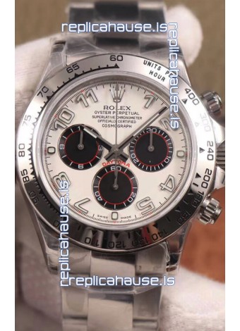 Rolex Cosmograph Daytona 116509 White Dial Cal.4130 Movement - 904L Steel Watch