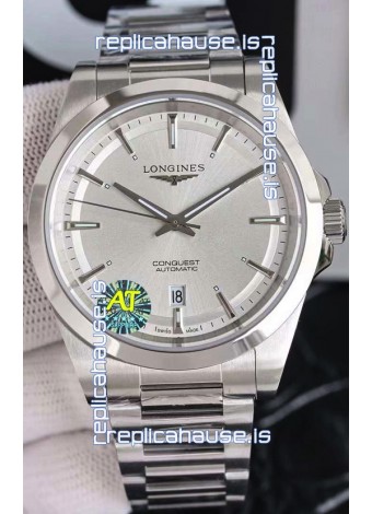 Longines Conquest Automatic Steel Dial Automatic Watch in Steel Casing