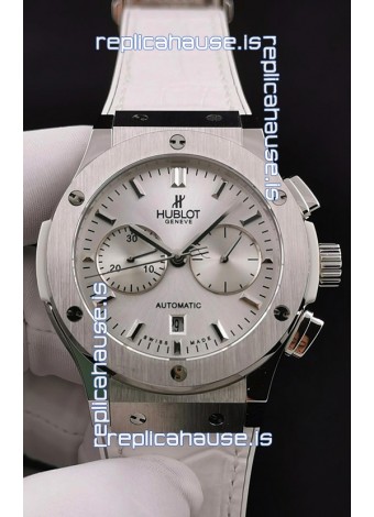 Hublot Classic Fusion Chronograph Stainless Steel Casing Silver Dial 1:1 Mirror Replica Watch 