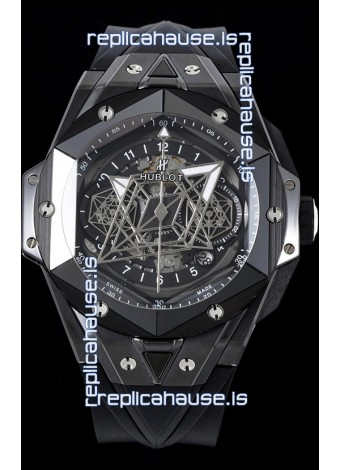 Hublot Big Bang UNICO Sang Bleu II Black Ceramic 1:1 Mirror Quality Swiss Replica Watch 