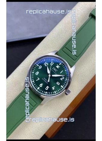 IWC Pilot MARK Series IW328205 1:1 Mirror Swiss Replica Watch in Green Dial and Strap