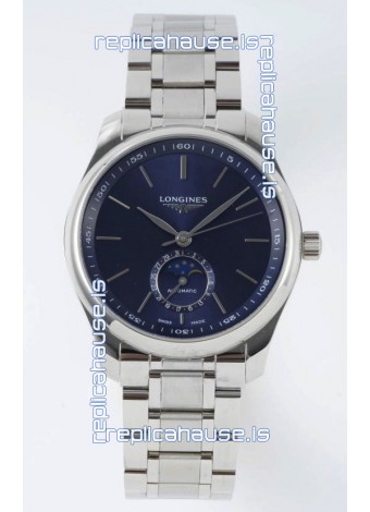Longines Master Collection Automatic Moonphase Blue Dial Swiss Replica Watch Steel Strap