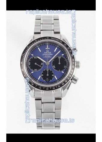 Omega Speedmaster Racing 904L Steel Chronograph 1:1 Mirror Replica in Blue Dial