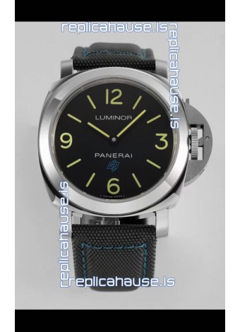 Panerai Luminor Base Logo PAM00774 Black Dial 1:1 Mirror Quality - 904L Steel in Canvas Strap 