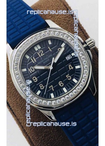 Patek Philippe Aquanaut 5067A Swiss Replica Watch in Stainless Steel Diamonds Bezel 35MM