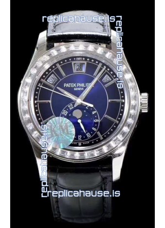Patek Philippe 5205-001 Complications MoonPhase Blue Dial 1:1 Mirror Swiss Replica Watch