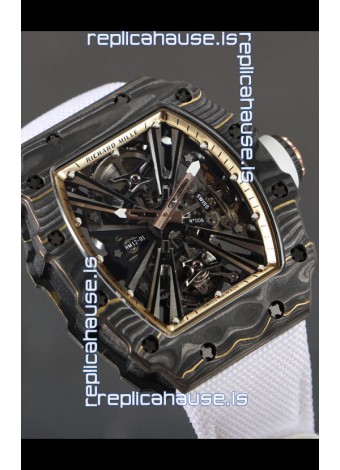 Richard Mille RM12-01 Carbon Fiber Case Genuine Tourbillon Movement 1:1 Mirror Replica Watch