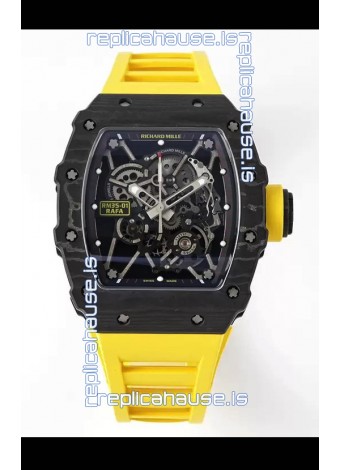 Richard Mille RM35-01 Rafael Nadal Carbon Fiber Casing with Genuine Tourbillon Super Clone Watch 