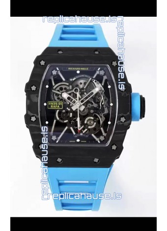 Richard Mille RM35-01 Rafael Nadal Carbon Fiber Casing with Genuine Tourbillon Super Clone Watch 
