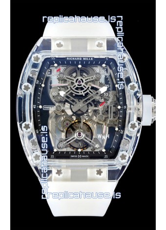 Richard Mille 56-01 Transparent Sapphires Casing with Genuine Swiss Tourbillon Movement Super Clone