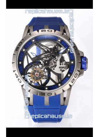 Roger Dubuis Excalibur Spider Flying Tourbillon Skeleton Titanium Casing 45MM 1:1 Mirror Swiss Watch