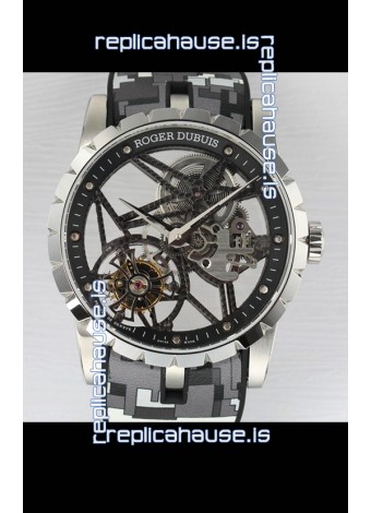 Roger Dubuis Excalibur Spider Flying Tourbillon Skeleton Steel Casing 42MM 1:1 Mirror Swiss Watch