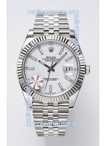 Rolex Datejust Cal.3235 Movement Swiss Watch 1:1 Mirror Replica 904L Steel 41MM - White Dial 