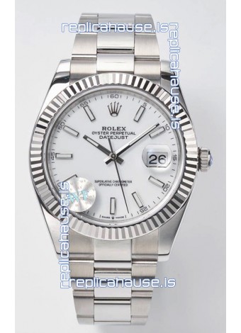 Rolex Datejust Cal.3235 Movement Swiss Watch 1:1 Mirror Replica 904L Steel 41MM - White Dial 