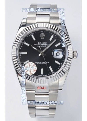 Rolex Datejust Cal.3235 Movement Swiss Watch 1:1 Mirror Replica 904L Steel 41MM - Black Dial 