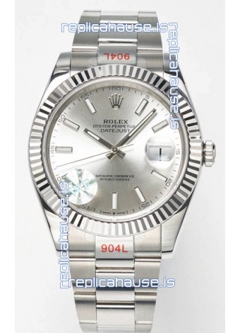 Rolex Datejust Cal.3235 Movement Swiss Watch 1:1 Mirror Replica 904L Steel 41MM - Steel Dial 