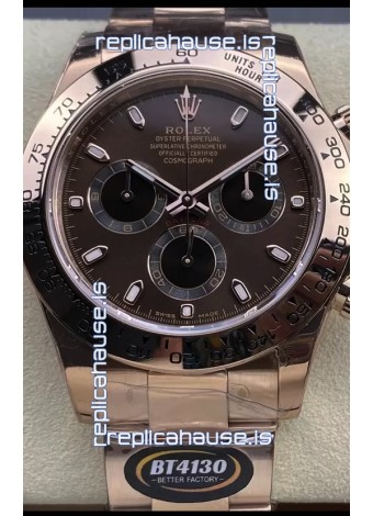 Rolex Cosmograph Daytona M116505 Rose Gold Original Cal.4130 Movement - 904L Steel Watch