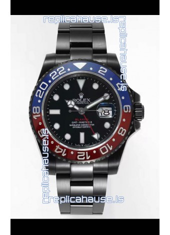 Rolex GMT Masters II REF.126710BLRO PEPSI BLAKEN Swiss Replica - 904L Steel in DLC Coating