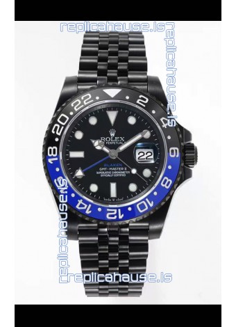 Rolex GMT Masters II REF.126710BLRO Batman BLAKEN Swiss Replica - 904L Steel in DLC Coating