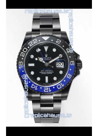 Rolex GMT Masters II REF.126710BLRO Batman BLAKEN Swiss Replica - 904L Steel in DLC Coating