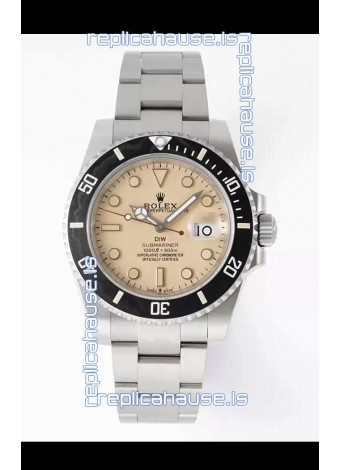 Rolex Submariner DiW Stainless Steel Casing Black Ceramic Bezel Edition Watch 