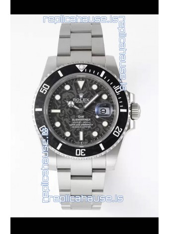 Rolex Submariner DiW Stainless Steel Casing Black Ceramic Bezel Edition Watch 