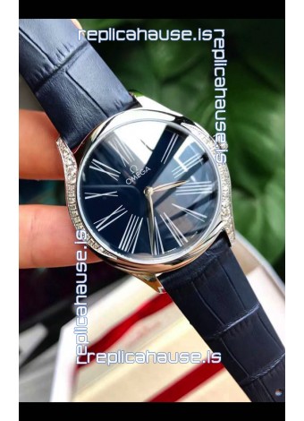 Omega De Ville Tresor Edition Swiss Quartz Watch 36MM Steel Casing Blue Dial