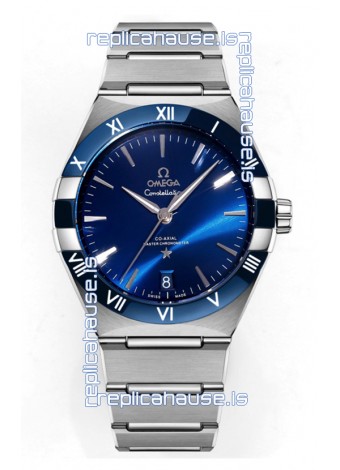 Omega Co-Axial Constellation Stainless Steel Blue Dial 1:1 Mirror Replica 41MM